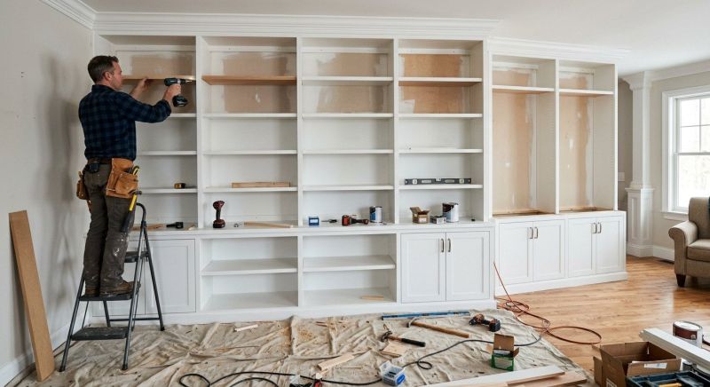 Built In Bookshelves Installation in Frederick, MD